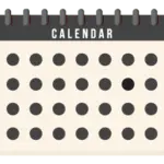 A calendar displaying the word "calendar" in bold letters